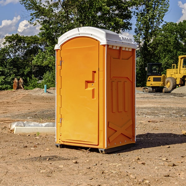 do you offer hand sanitizer dispensers inside the portable restrooms in Pine Manor